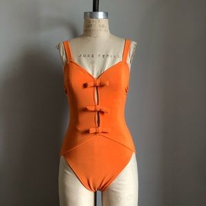 Vintage 1970’s Bill Blass Orange One Piece Suit